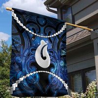 Maori Matariki Hei Matau Garden Flag Maori Kowhaiwhai Pattern Galaxy LT01 - Polynesian Pride