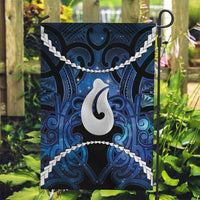 Maori Matariki Hei Matau Garden Flag Maori Kowhaiwhai Pattern Galaxy LT01 Garden Flag Blue - Polynesian Pride
