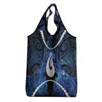 Maori Matariki Hei Matau Grocery Bag Maori Kowhaiwhai Pattern Galaxy LT01 - Polynesian Pride