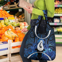 Maori Matariki Hei Matau Grocery Bag Maori Kowhaiwhai Pattern Galaxy LT01 - Polynesian Pride