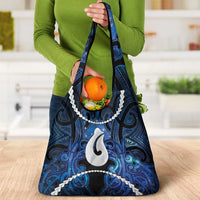 Maori Matariki Hei Matau Grocery Bag Maori Kowhaiwhai Pattern Galaxy LT01 - Polynesian Pride