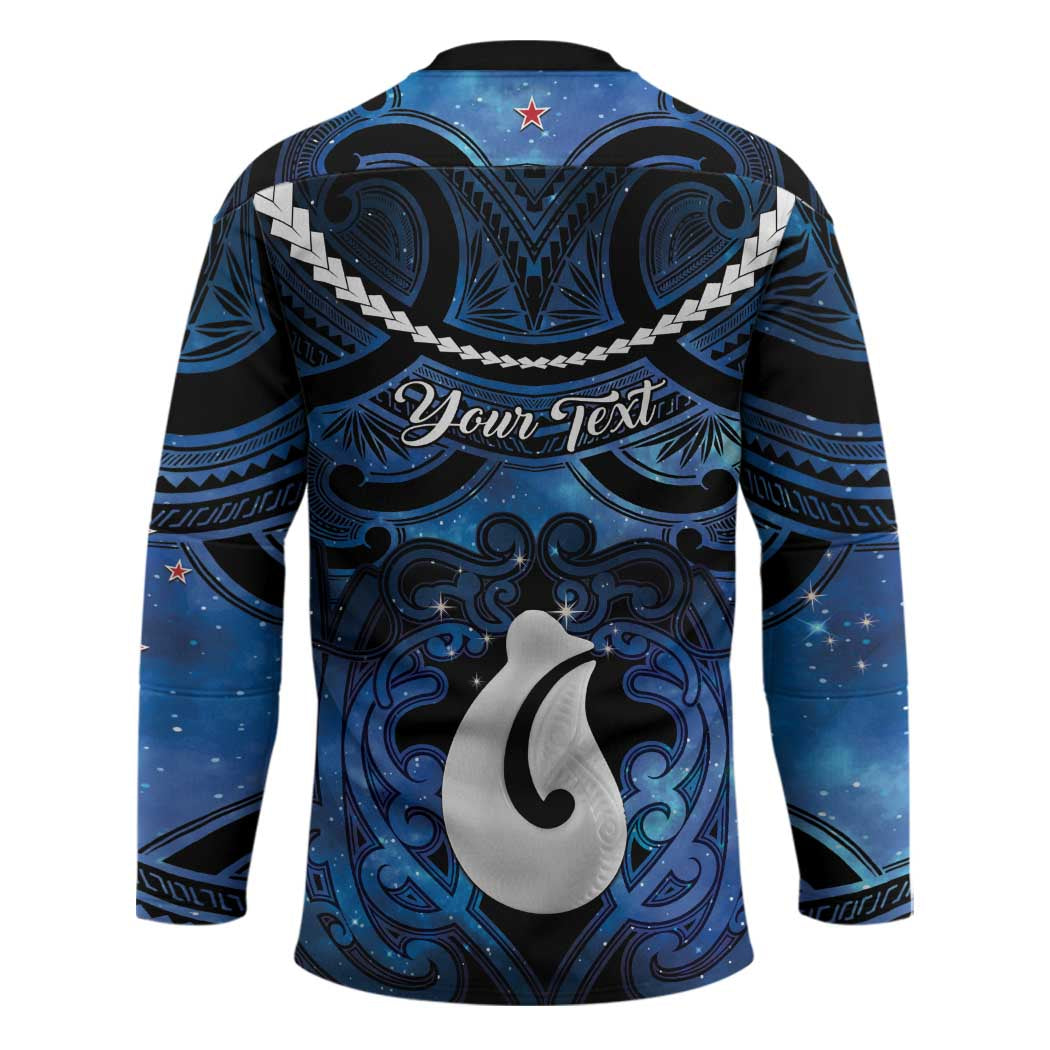 Personalized Maori Matariki Hei Matau Hockey Jersey Maori Kowhaiwhai Pattern Galaxy