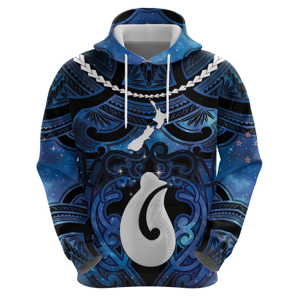 Personalized Maori Matariki Hei Matau Hoodie Maori Kowhaiwhai Pattern Galaxy LT01 - Polynesian Pride