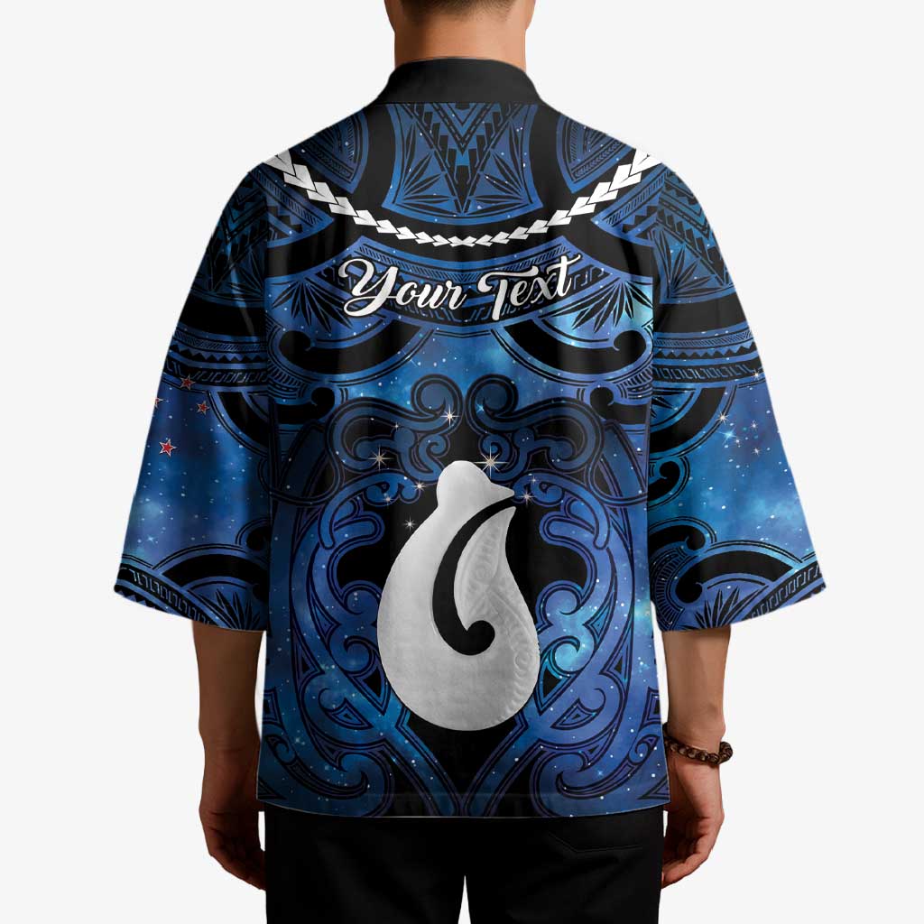 Personalized Maori Matariki Hei Matau Kimono Maori Kowhaiwhai Pattern Galaxy LT01 - Polynesian Pride