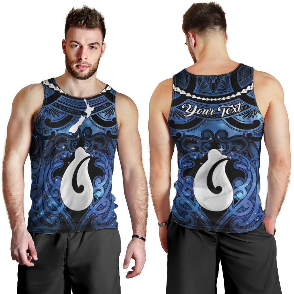 Personalized Maori Matariki Hei Matau Men Tank Top Maori Kowhaiwhai Pattern Galaxy LT01 - Polynesian Pride
