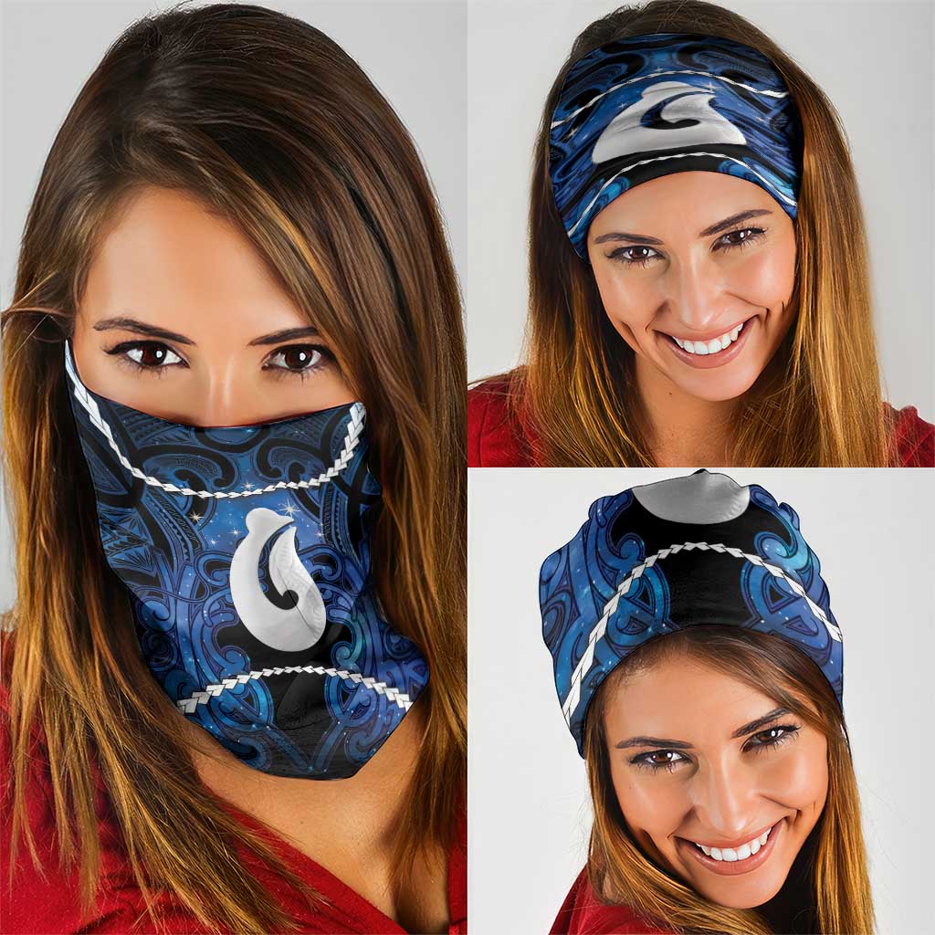 Maori Matariki Hei Matau Neck Gaiter Maori Kowhaiwhai Pattern Galaxy LT01 - Polynesian Pride