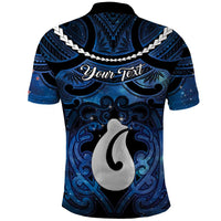Personalized Maori Matariki Hei Matau Polo Shirt Maori Kowhaiwhai Pattern Galaxy LT01 - Polynesian Pride