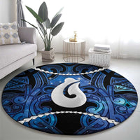 Maori Matariki Hei Matau Round Carpet Maori Kowhaiwhai Pattern Galaxy LT01 - Polynesian Pride