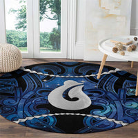 Maori Matariki Hei Matau Round Carpet Maori Kowhaiwhai Pattern Galaxy LT01 - Polynesian Pride