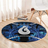 Maori Matariki Hei Matau Round Carpet Maori Kowhaiwhai Pattern Galaxy LT01 - Polynesian Pride