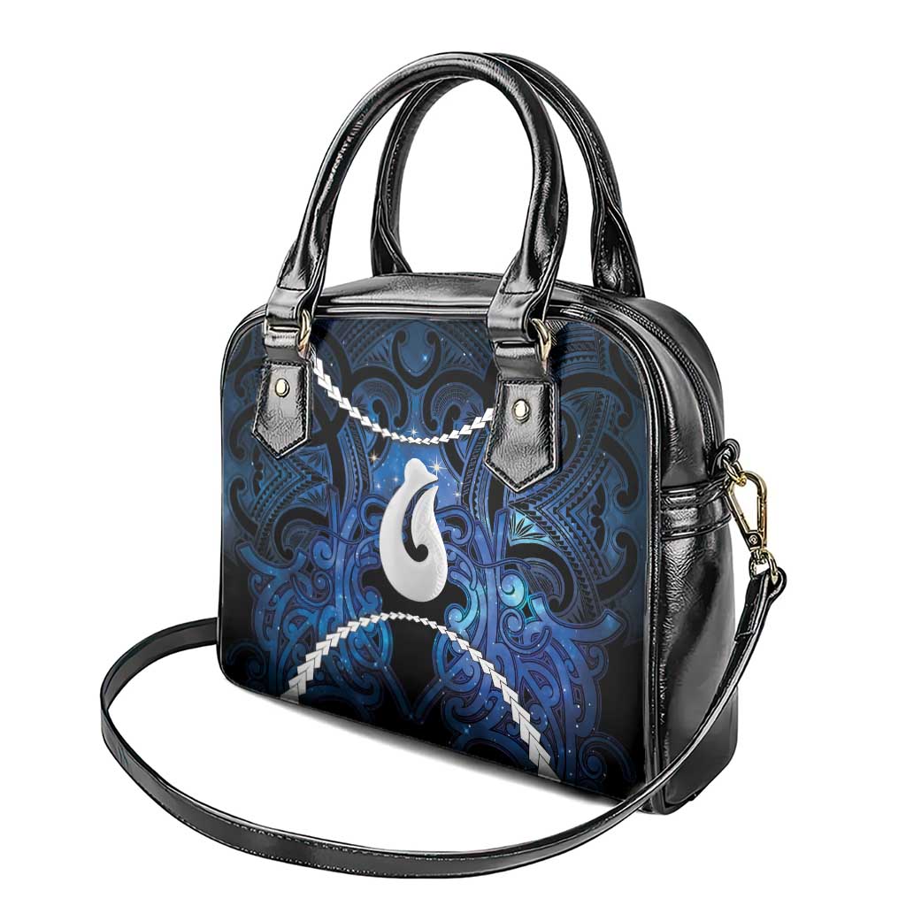 Maori Matariki Hei Matau Shoulder Handbag Maori Kowhaiwhai Pattern Galaxy LT01 - Polynesian Pride