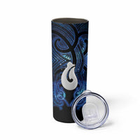 Personalized Maori Matariki Hei Matau Skinny Tumbler Maori Kowhaiwhai Pattern Galaxy LT01 - Polynesian Pride