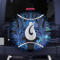 Maori Matariki Hei Matau Spare Tire Cover Maori Kowhaiwhai Pattern Galaxy LT01 No hole Blue - Polynesian Pride