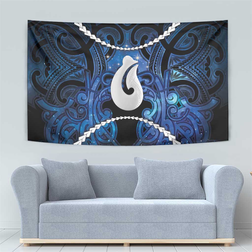 Maori Matariki Hei Matau Tapestry Maori Kowhaiwhai Pattern Galaxy LT01 - Polynesian Pride