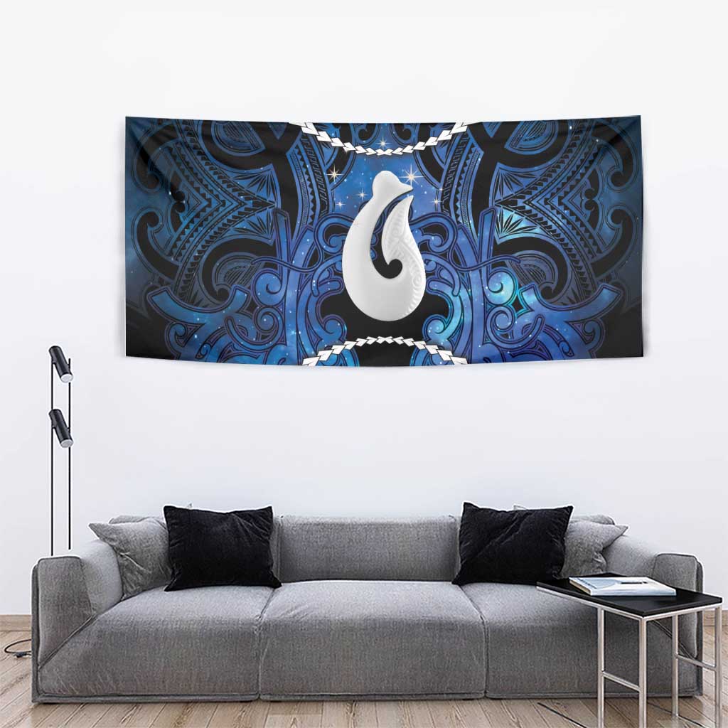 Maori Matariki Hei Matau Tapestry Maori Kowhaiwhai Pattern Galaxy LT01 - Polynesian Pride