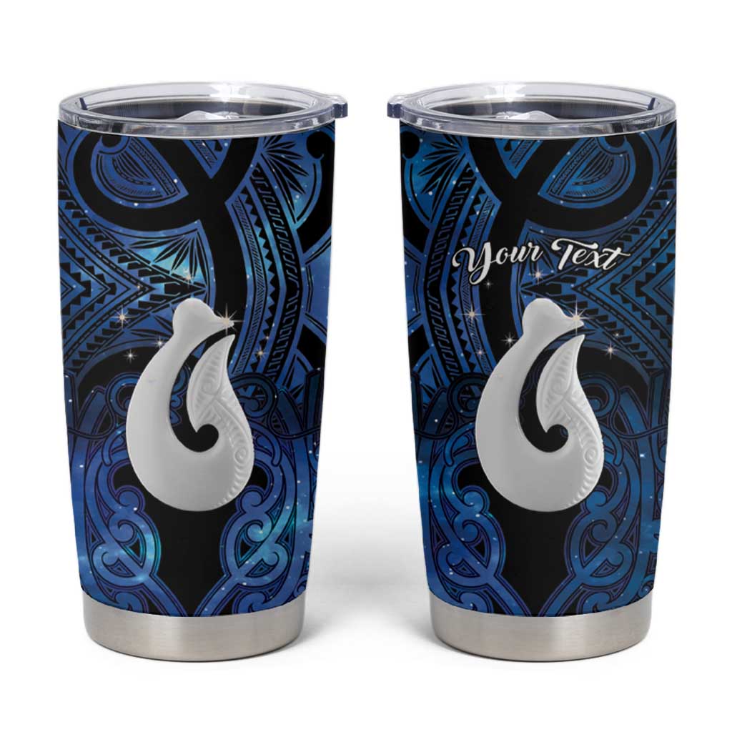 Personalized Maori Matariki Hei Matau Tumbler Cup Maori Kowhaiwhai Pattern Galaxy