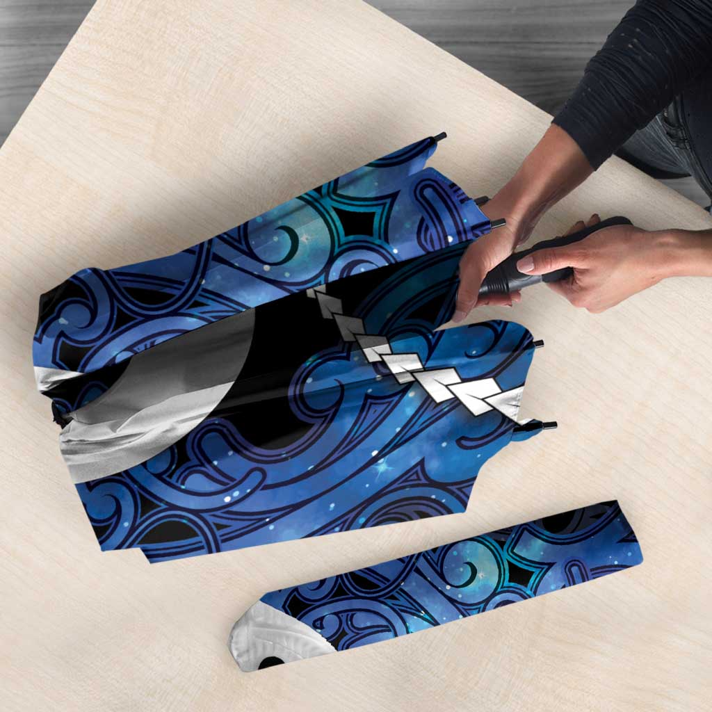 Maori Matariki Hei Matau Umbrella Maori Kowhaiwhai Pattern Galaxy LT01 - Polynesian Pride
