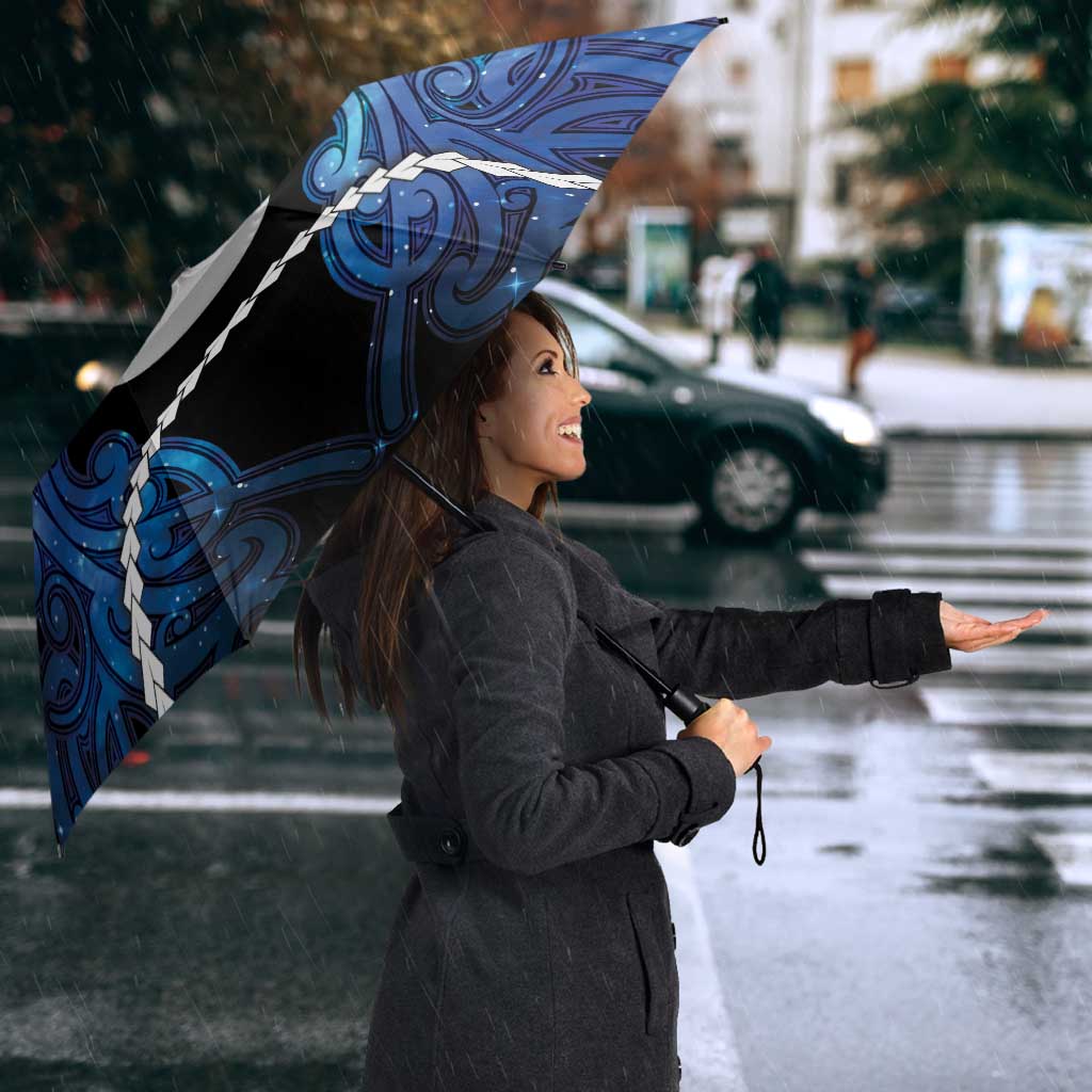 Maori Matariki Hei Matau Umbrella Maori Kowhaiwhai Pattern Galaxy LT01 - Polynesian Pride