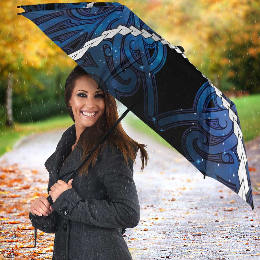 Maori Matariki Hei Matau Umbrella Maori Kowhaiwhai Pattern Galaxy LT01 - Polynesian Pride