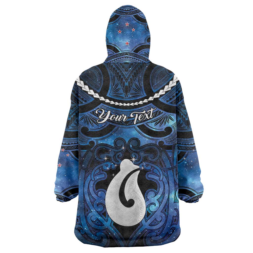 Personalized Maori Matariki Hei Matau Wearable Blanket Hoodie Maori Kowhaiwhai Pattern Galaxy LT01 - Polynesian Pride