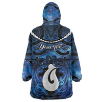 Personalized Maori Matariki Hei Matau Wearable Blanket Hoodie Maori Kowhaiwhai Pattern Galaxy LT01 - Polynesian Pride