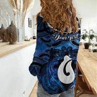 Personalized Maori Matariki Hei Matau Women Casual Shirt Maori Kowhaiwhai Pattern Galaxy LT01 - Polynesian Pride