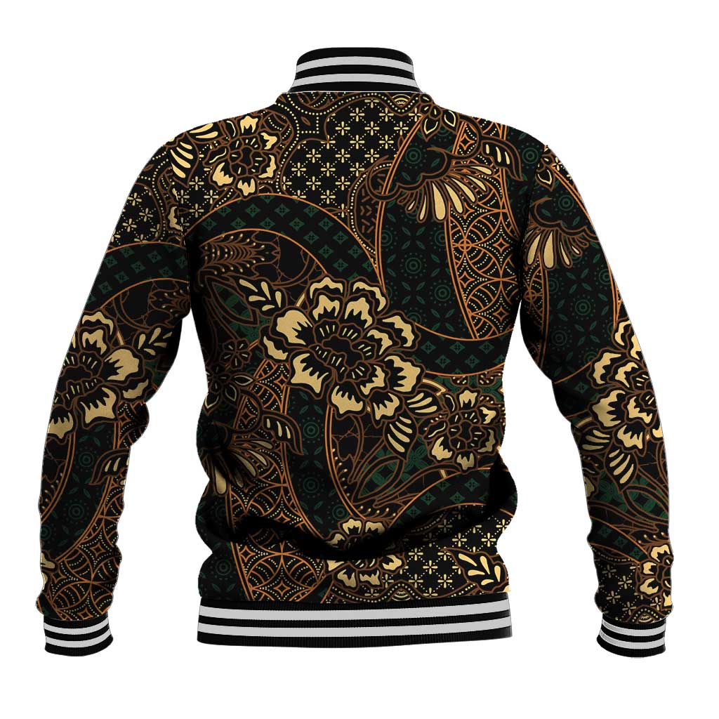 Indonesian Batik Pattern Vintage Brown Baseball Jacket LT01 - Polynesian Pride