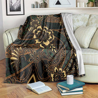 Indonesian Batik Pattern Vintage Brown Blanket