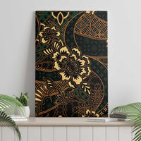 Indonesian Batik Pattern Vintage Brown Canvas Wall Art LT01 - Polynesian Pride