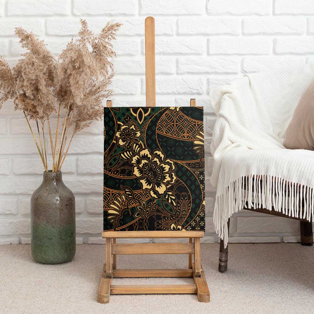 Indonesian Batik Pattern Vintage Brown Canvas Wall Art LT01 - Polynesian Pride