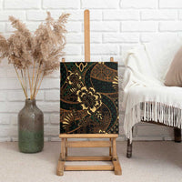 Indonesian Batik Pattern Vintage Brown Canvas Wall Art LT01 - Polynesian Pride