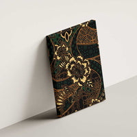Indonesian Batik Pattern Vintage Brown Canvas Wall Art LT01 - Polynesian Pride