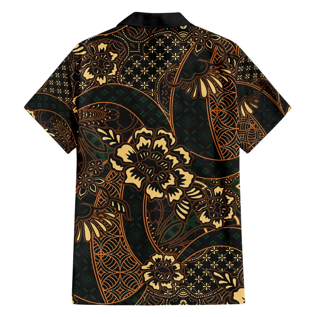 Indonesian Batik Pattern Vintage Brown Family Matching Off Shoulder Maxi Dress and Hawaiian Shirt LT01 - Polynesian Pride