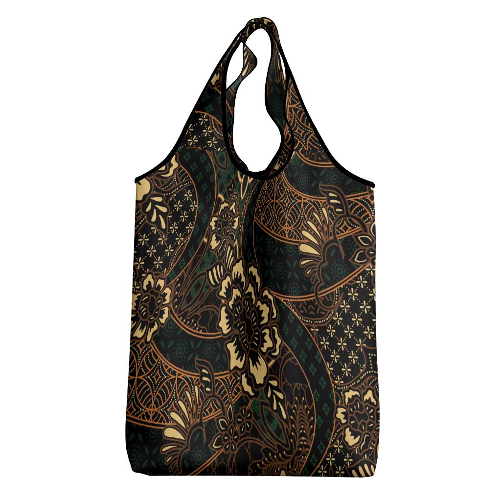 Indonesian Batik Pattern Vintage Brown Grocery Bag LT01 - Polynesian Pride