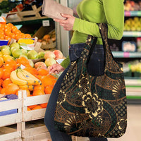 Indonesian Batik Pattern Vintage Brown Grocery Bag LT01 - Polynesian Pride