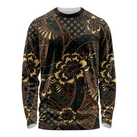 Indonesian Batik Pattern Vintage Brown Long Sleeve Shirt LT01 Unisex Brown - Polynesian Pride