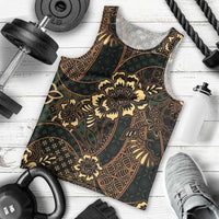 Indonesian Batik Pattern Vintage Brown Men Tank Top LT01 - Polynesian Pride