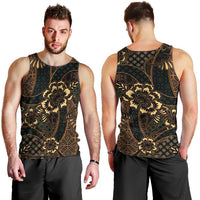 Indonesian Batik Pattern Vintage Brown Men Tank Top LT01 - Polynesian Pride