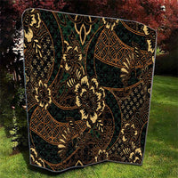 Indonesian Batik Pattern Vintage Brown Quilt