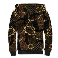 Indonesian Batik Pattern Vintage Brown Sherpa Hoodie LT01 - Polynesian Pride