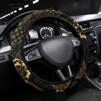Indonesian Batik Pattern Vintage Brown Steering Wheel Cover LT01 Universal Fit Brown - Polynesian Pride