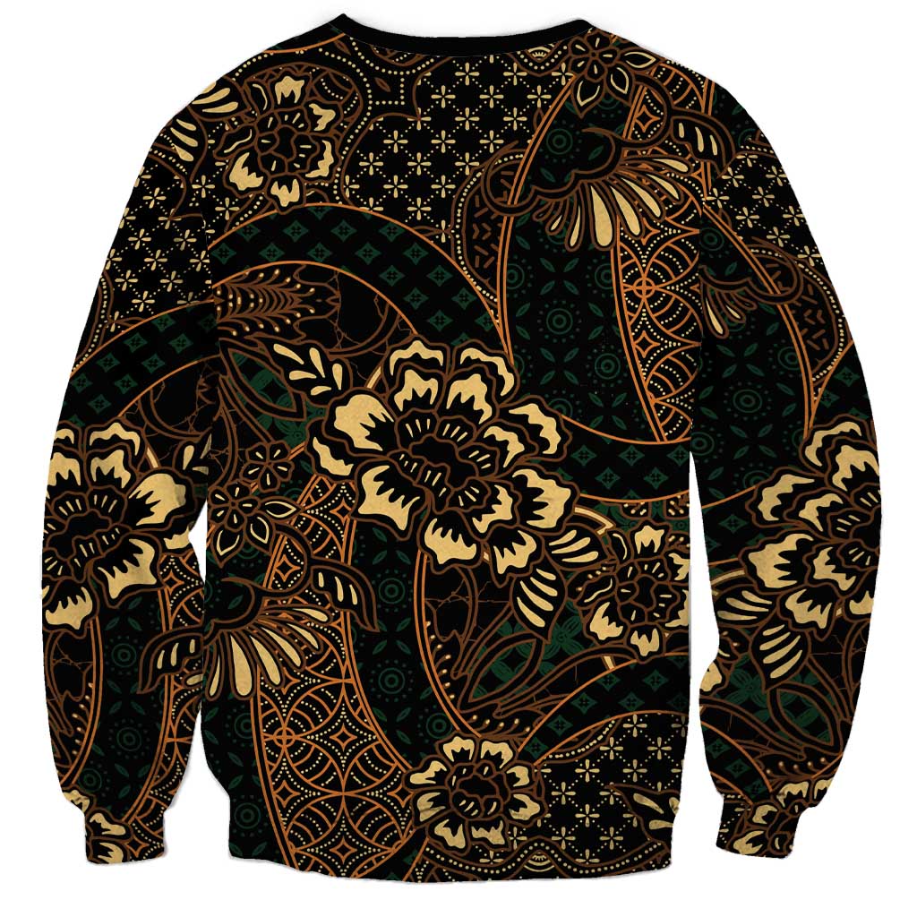 Indonesian Batik Pattern Vintage Brown Sweatshirt LT01 - Polynesian Pride