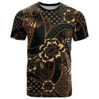 Indonesian Batik Pattern Vintage Brown T Shirt