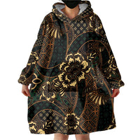 Indonesian Batik Pattern Vintage Brown Wearable Blanket Hoodie LT01 - Polynesian Pride