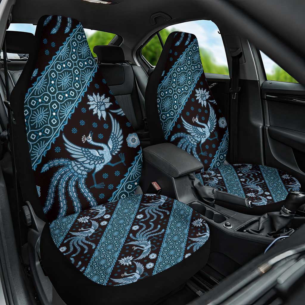 Indonesia Batik Pattern Car Seat Cover Blue Version