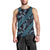 Indonesia Batik Pattern Men Tank Top Blue Version