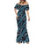 Indonesia Batik Pattern Mermaid Dress Blue Version