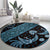 Indonesia Batik Pattern Round Carpet Blue Version