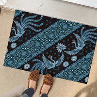 Indonesia Batik Pattern Rubber Doormat Blue Version