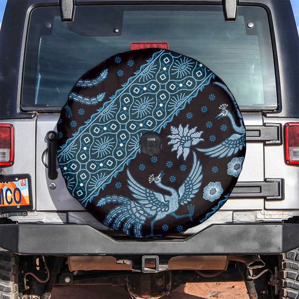 Indonesia Batik Pattern Spare Tire Cover Blue Version